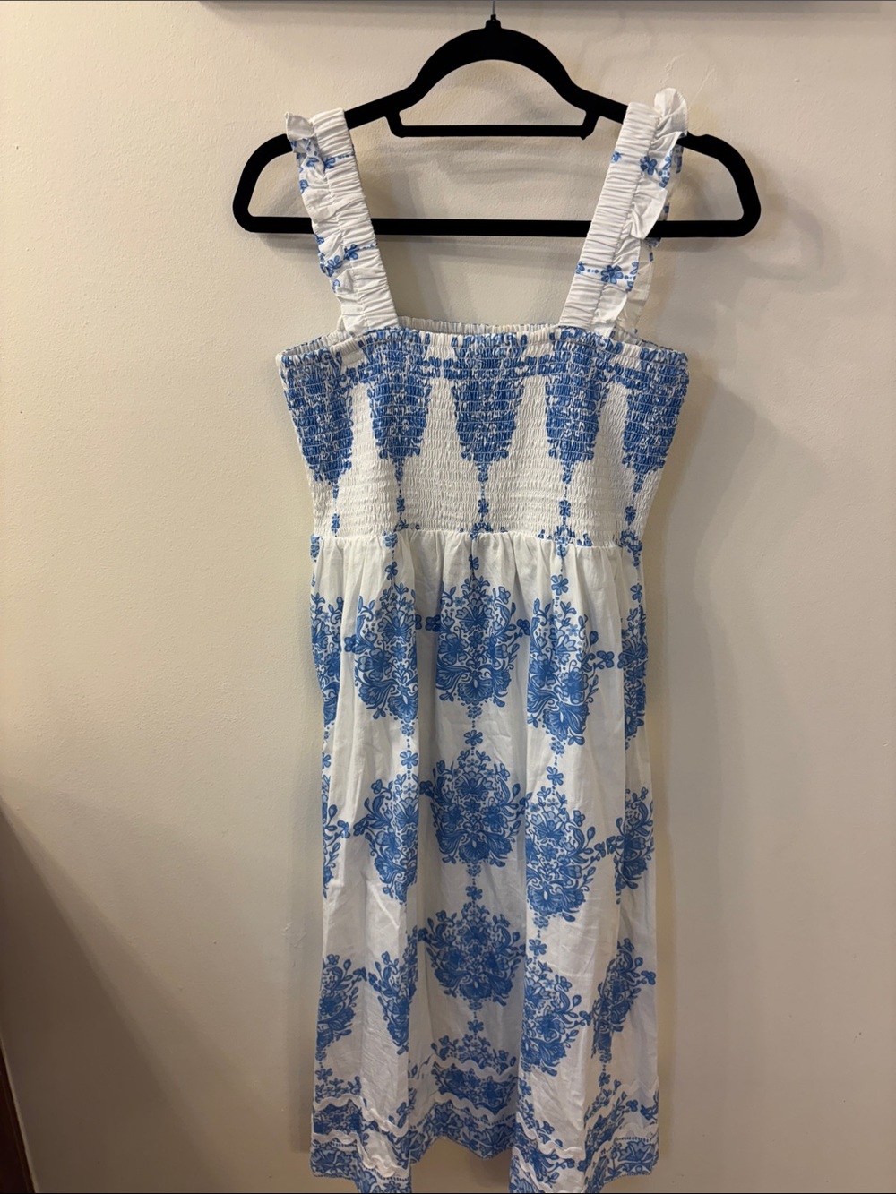 STS Blue and White Smocked Sundress - Picture 4 of 5